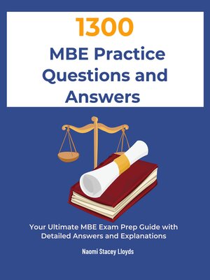 cover image of 1300 MBE Practice Questions and Answers